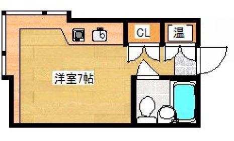 グリーンハイム(ワンルーム/1階)の間取り写真