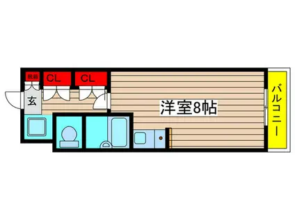 久屋パークサイドハウス(ワンルーム/6階)の間取り写真