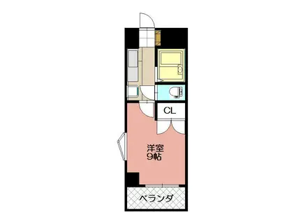 KMマンション八幡駅前III(1K/3階)の間取り写真