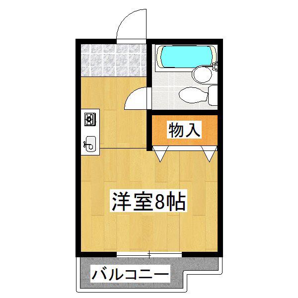 プルシャン山科(ワンルーム/3階)の間取り写真