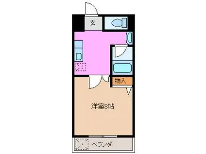 堀田ハイツ(1K/1階)の間取り写真