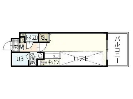 グランドポレストーネ鶴見(ワンルーム/13階)の間取り写真