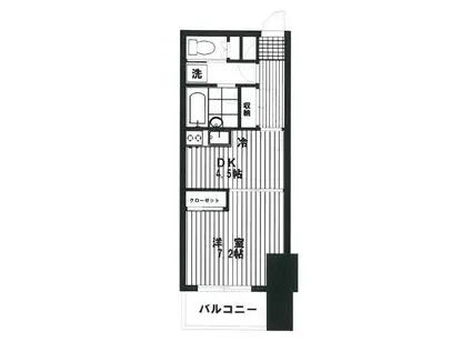 ユニロイヤル西早稲田(1DK/5階)の間取り写真