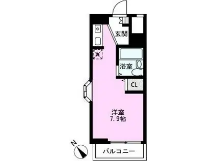 グリーンパルお花茶屋(ワンルーム/1階)の間取り写真