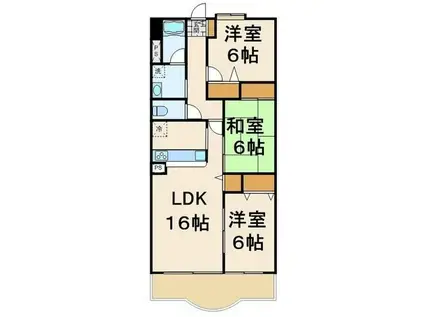 コンフォール瑞江 II棟(3LDK/3階)の間取り写真