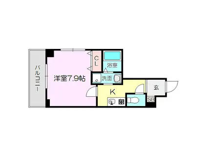 MPLAZA新大阪壱番館(1K/6階)の間取り写真