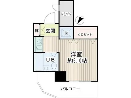 ネオマイム新子安弐番館(ワンルーム/5階)の間取り写真