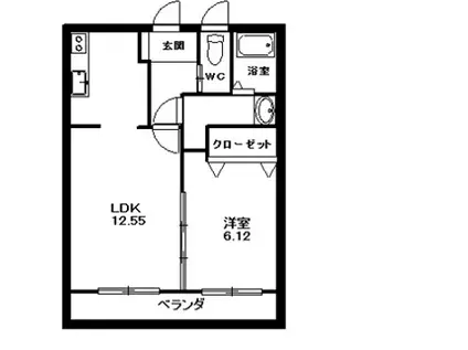 サンシャイン20(1LDK/1階)の間取り写真