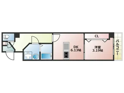 我孫子3丁目 88マンション-R52(1DK/4階)の間取り写真