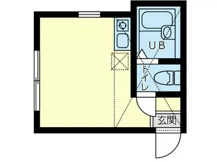 ホークファイブ(ワンルーム/2階)の間取り写真