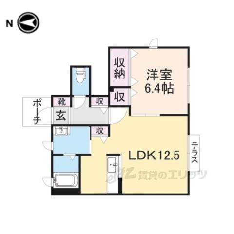 サンプレジール(1LDK/1階)の間取り写真