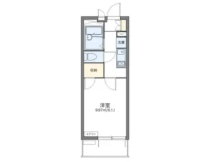 レオパレスルコントワール御影(1K/2階)の間取り写真