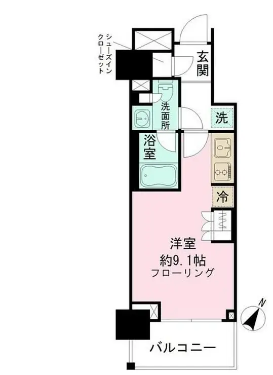 パークリュクス日本橋大伝馬町 4階階 間取り