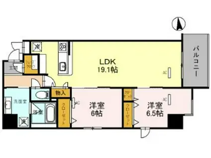 リアライズ天満橋(2LDK/3階)の間取り写真