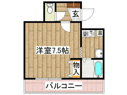 エクセレント高槻(1K/4階)の間取り写真