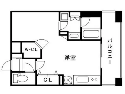 プレジール三ノ宮(1K/12階)の間取り写真