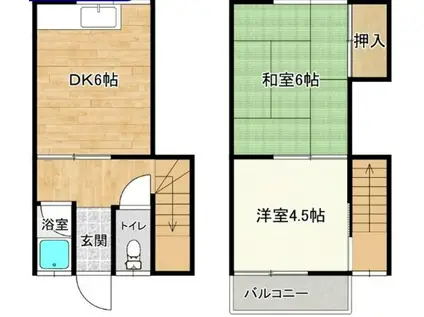 土山グリーンハイツ(2DK/2階)の間取り写真