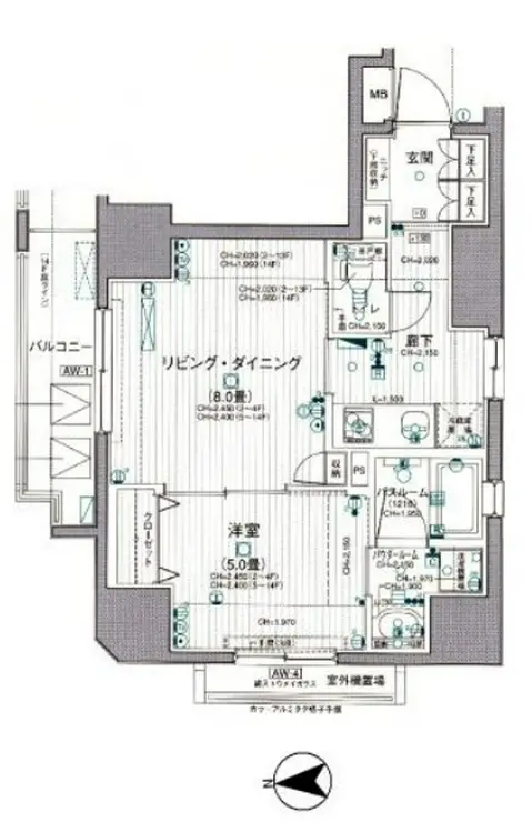日神デュオステージ新御徒町 14階階 間取り