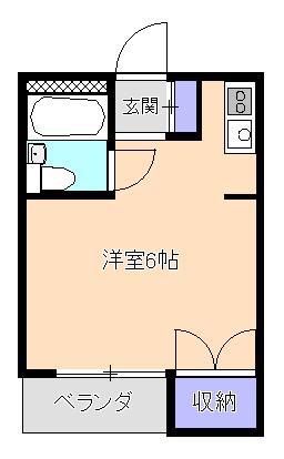 サンハイム所沢(ワンルーム/3階)の間取り写真