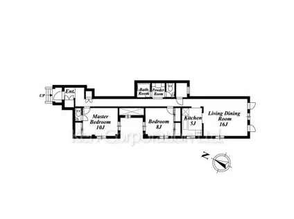 YAMATE SUITE 33(2LDK/1階)の間取り写真