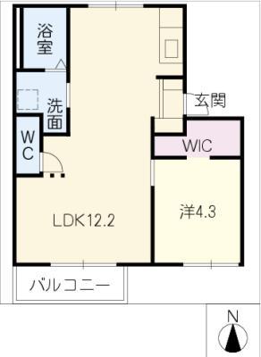 コーポ不二(1LDK/1階)の間取り写真