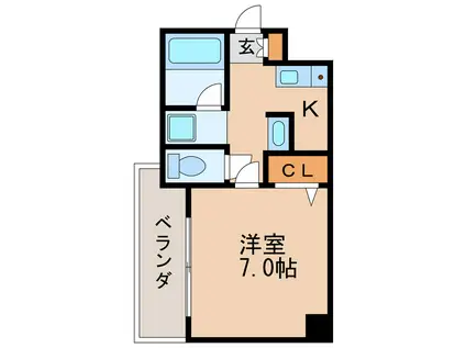 TS DREAM 栄(1K/6階)の間取り写真