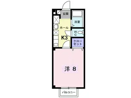 LIBERTY(1K/1階)の間取り写真