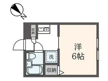サムハウ(ワンルーム/1階)の間取り写真