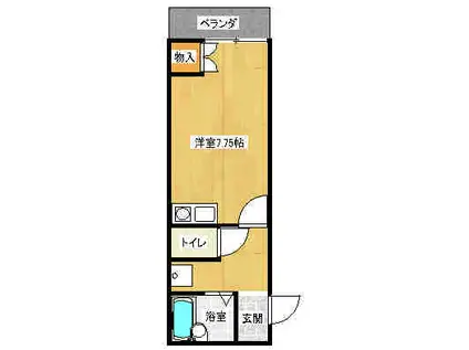 メゾン学園II(ワンルーム/1階)の間取り写真