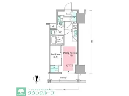 アーバネックス深川住吉III(1DK/5階)の間取り写真