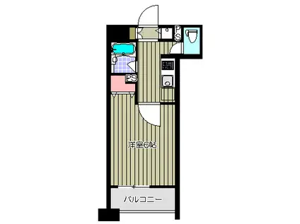クリオ戸越銀座壱番館(1K/9階)の間取り写真