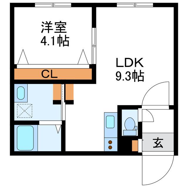 STINGRAY32 スティングレイ32(1LDK/4階)の間取り写真