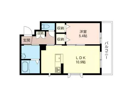  クレアメゾン(1LDK/2階)の間取り写真