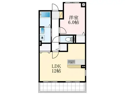 コータコートI(1LDK/3階)の間取り写真