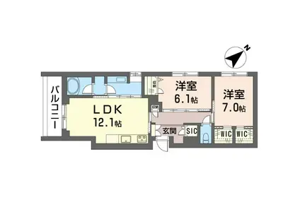 カイ ラニ(2LDK/2階)の間取り写真