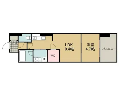 シーズンフラッツ上杉(1LDK/10階)の間取り写真