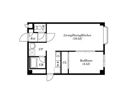プレイズ菊水(1LDK/3階)の間取り写真