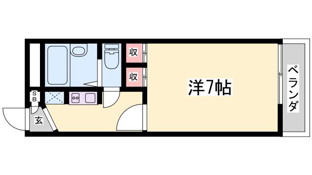 アーバンフラッツK(1K/5階)の間取り写真