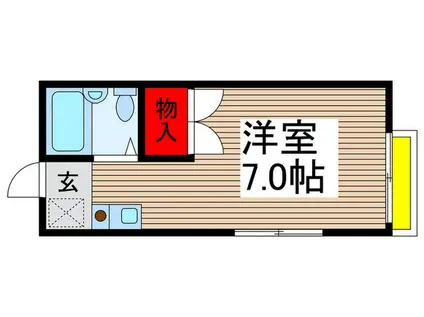 プリムローズ(ワンルーム/2階)の間取り写真