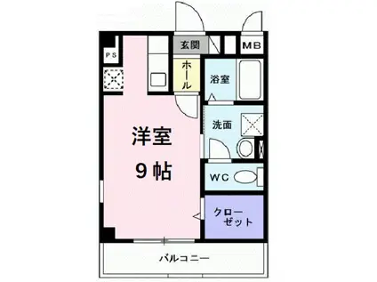 アクティヴM・M(ワンルーム/1階)の間取り写真