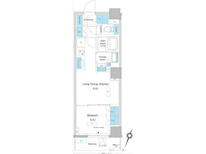 プレディアコート板橋(1LDK/8階)の間取り写真