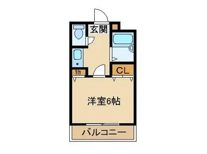 ベルファース朝霞台(1K/2階)の間取り写真