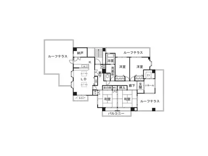梶ヶ谷レジデンス(4SLDK/4階)の間取り写真