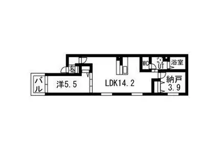 RUSCELLO笠寺(1SLDK/3階)の間取り写真