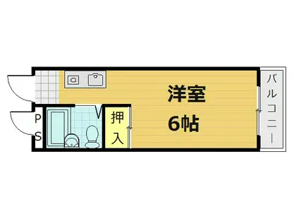 カサノーブレ(1K/3階)の間取り写真