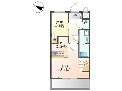 アマービレ(1LDK/2階)の間取り写真