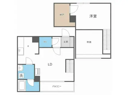 ANNTS(1SLDK/2階)の間取り写真