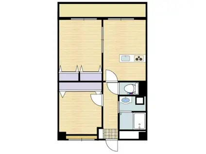 CORIN大在(2LDK/6階)の間取り写真