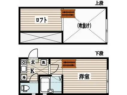 シャイニーソフト新宿御苑(1K/1階)の間取り写真