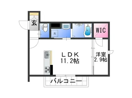 ベレオ鷺ノ森(1LDK/3階)の間取り写真